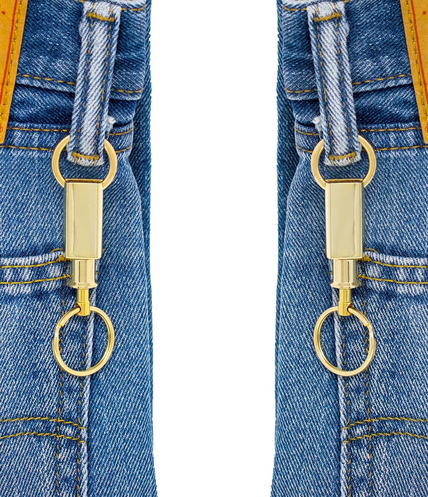 Stephanie Imports Set of 2 Quick Release, Detachable Valet Keychains With Dual Key Rings