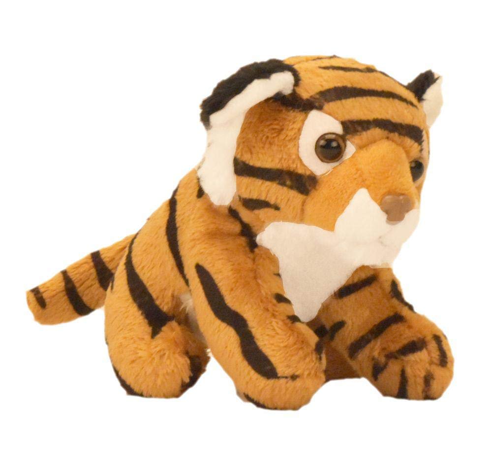 Wild Republic Pocketkins Tiger, Stuffed Animal, 5 Inches, Plush Toy, Made from Recycled Materials