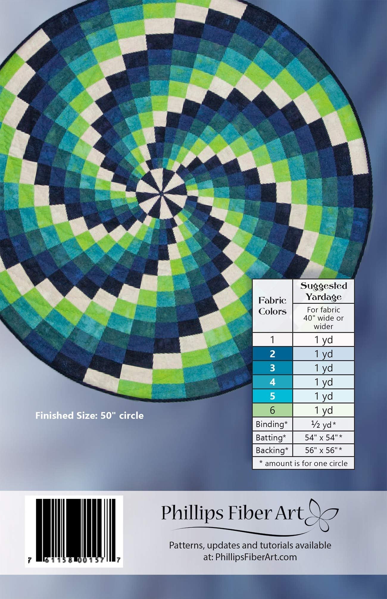 Phillips Fiber Art Quilt Pattern - Beginner's Bargello 12 Page Booklet with Mini Acrylic Template