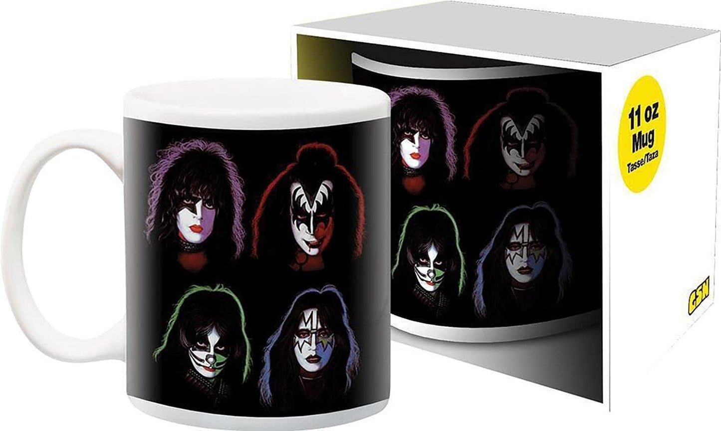 NMR KISS Band Portraits 11 Ounce Ceramic Mug Black One Size