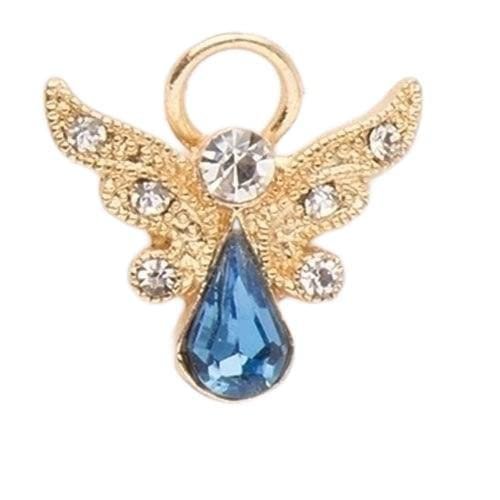 Roman Birthstone Angel Pin December Zircon