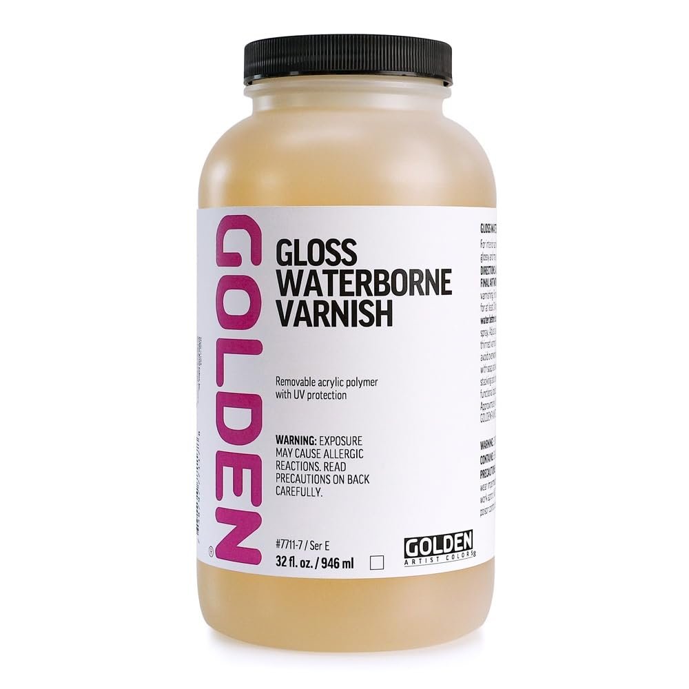 Golden Artist Colors, Waterborne Varnish, 32oz Gloss (7711-7)