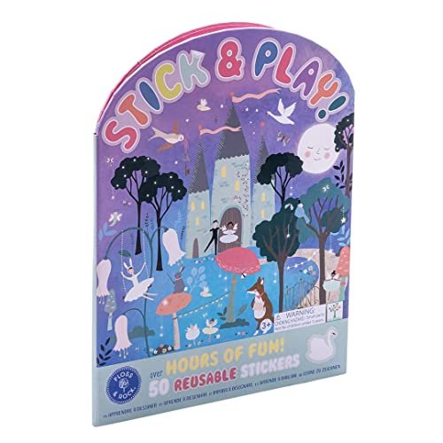 Floss & Rock Enchanted Stick and Play Kids Activity Book with 50 Reusable Stickers
