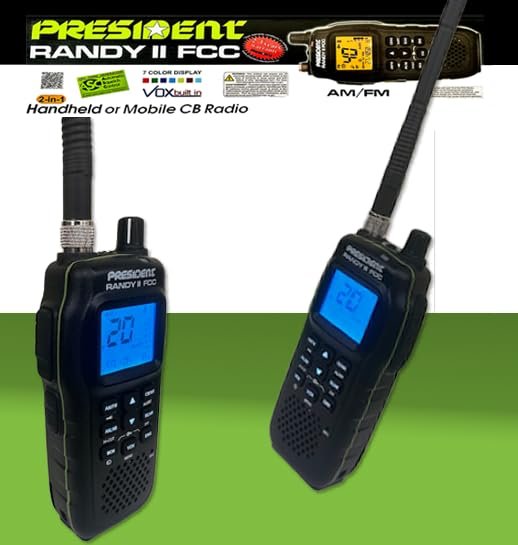 President Randy II FCC - First FCC Approved AM/FM Handheld CB Radio