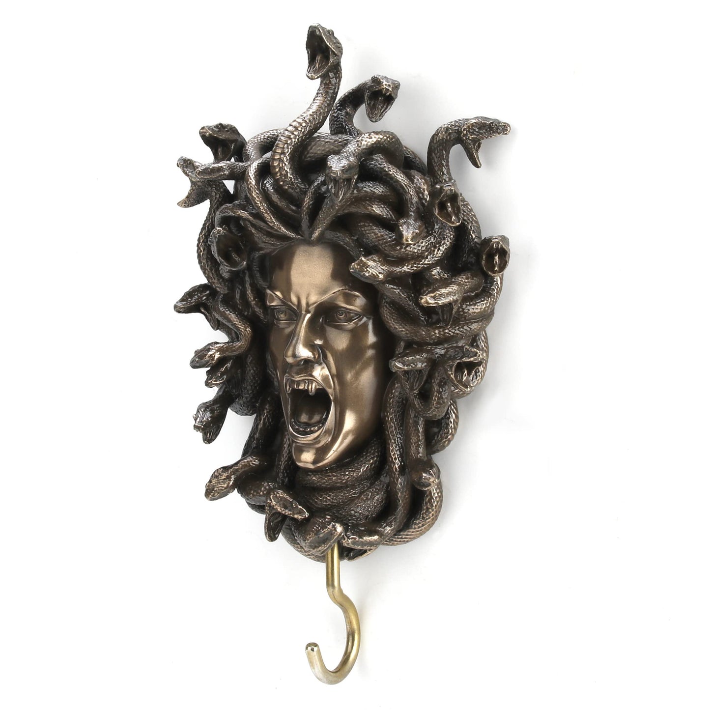 Veronese Design 9" Head of Medusa Wall Hook Resin Sculpture Cold Cast Bronze Finish