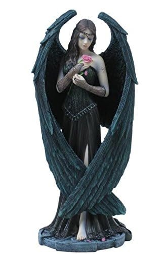 8.75 Inch Fantasy Figure Tattooed Fallen Angel Rose Objet D'Art Gift