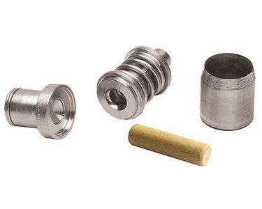C. S. Osborne and Co. No. WDIHUXC362: 2 Pc. Button Covering Dies and Cutter, Size 36 7/8" Diameter for Heavy Weight Material (MPN #76100) Use with W-1 and W-3 Presses