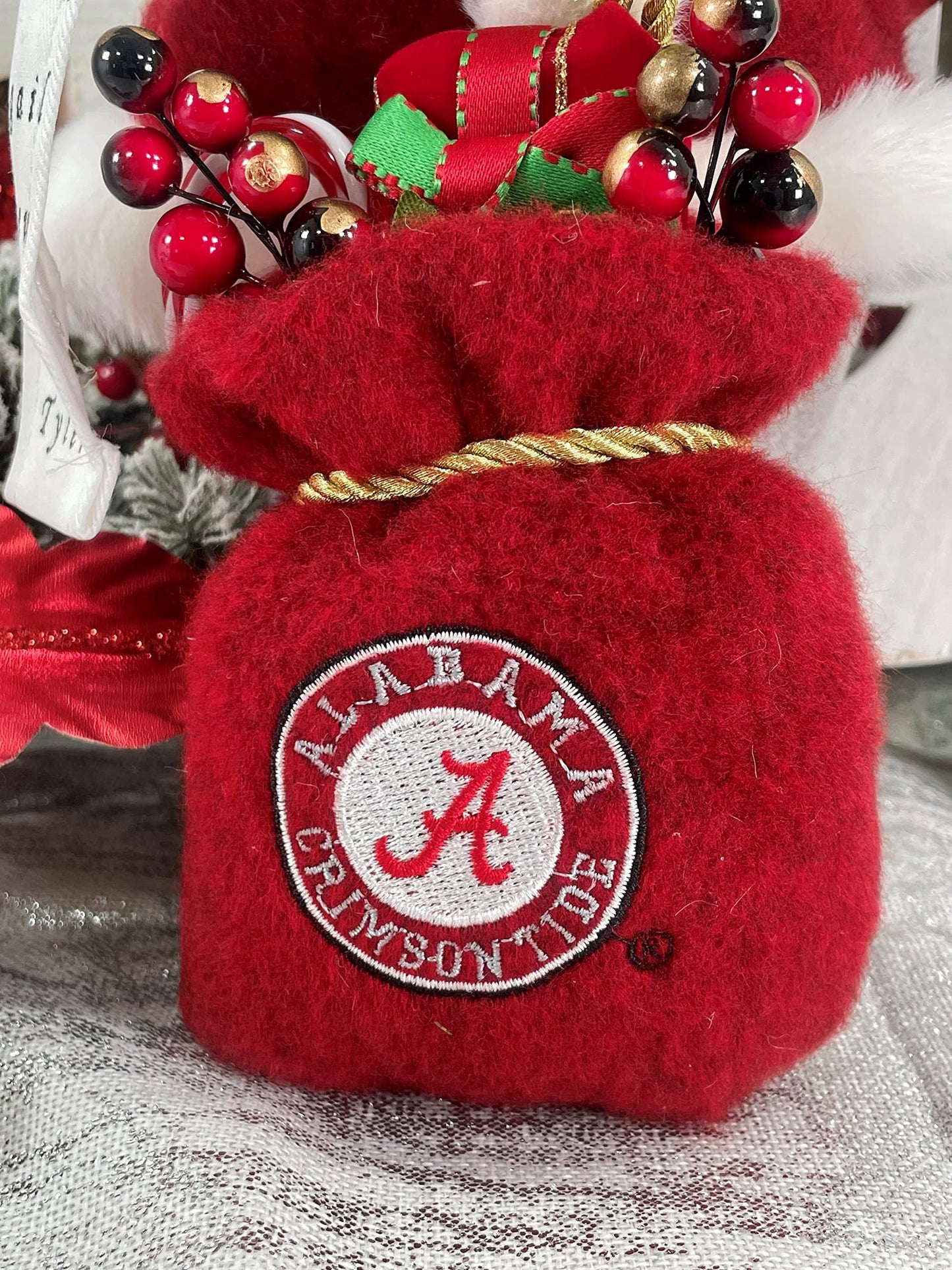 Santa's Workshop 12" Alabama University Santa, Red, (ALC031)
