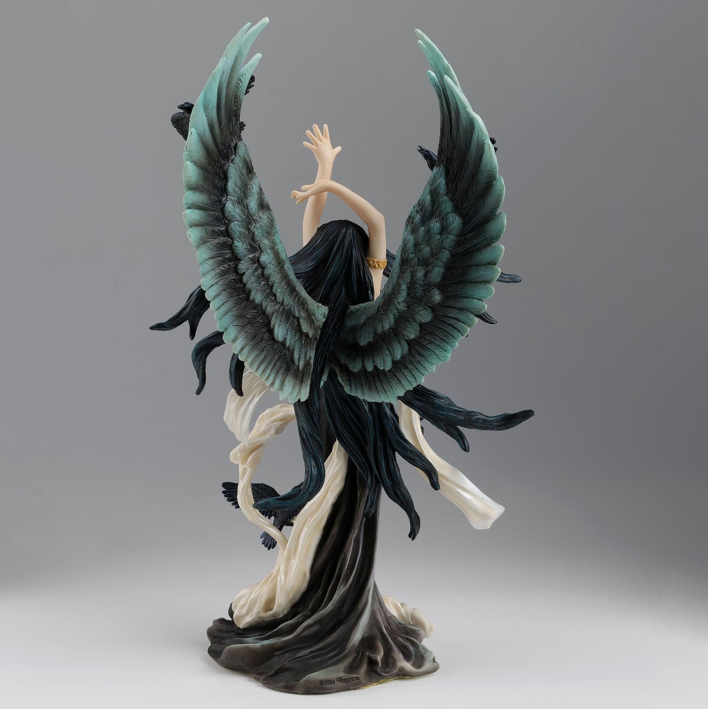 Veronese Design 12 5/8 Inch Faery of Ravens by Nene Thomas Resin Figurine Hand Painted Home Decoration
