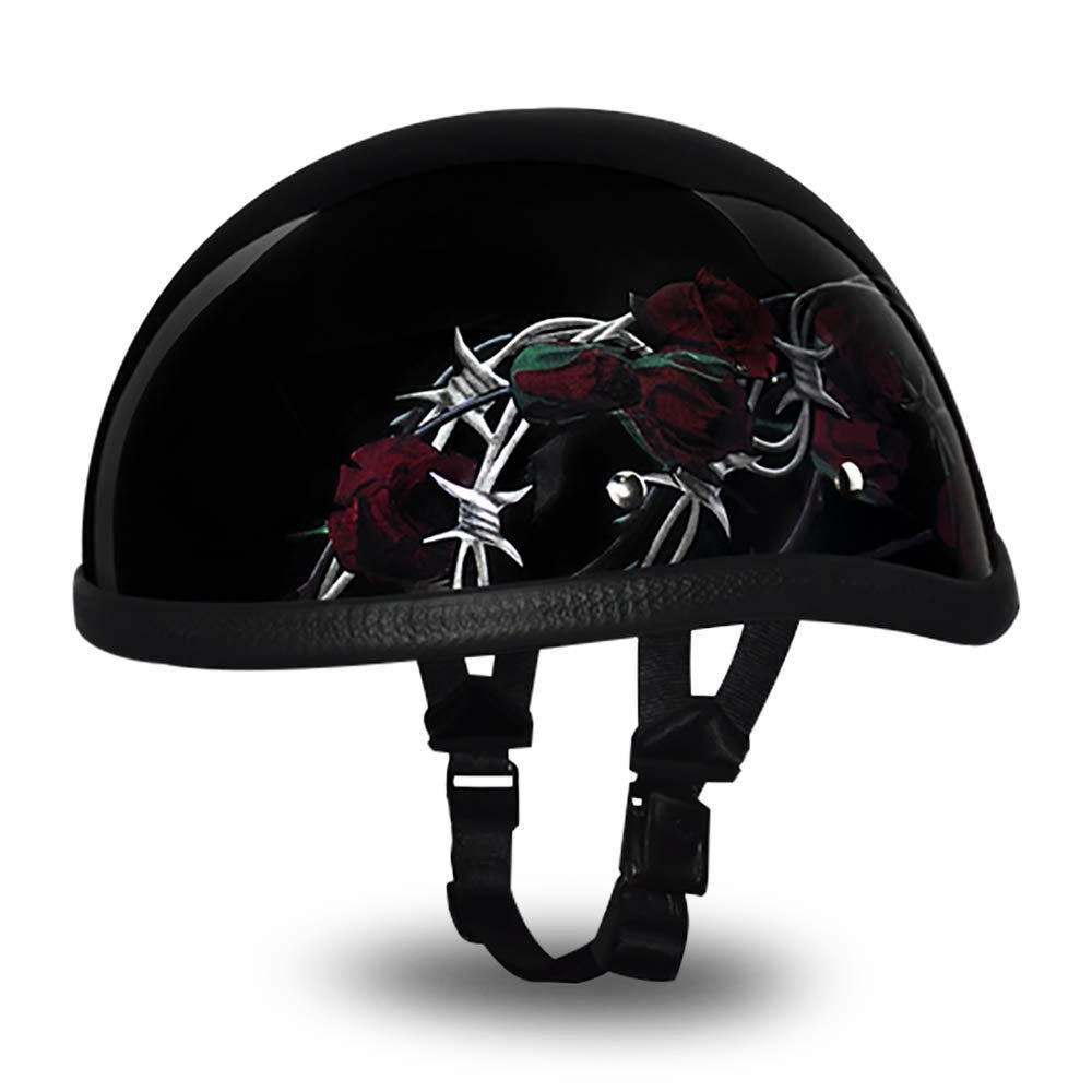 Daytona Helmets Graphics Bicycle Helmets for Men - Novelty Half Helmet with Breathable Liner - Retro Skull Cap – Eagle Headgear with Head Wrap