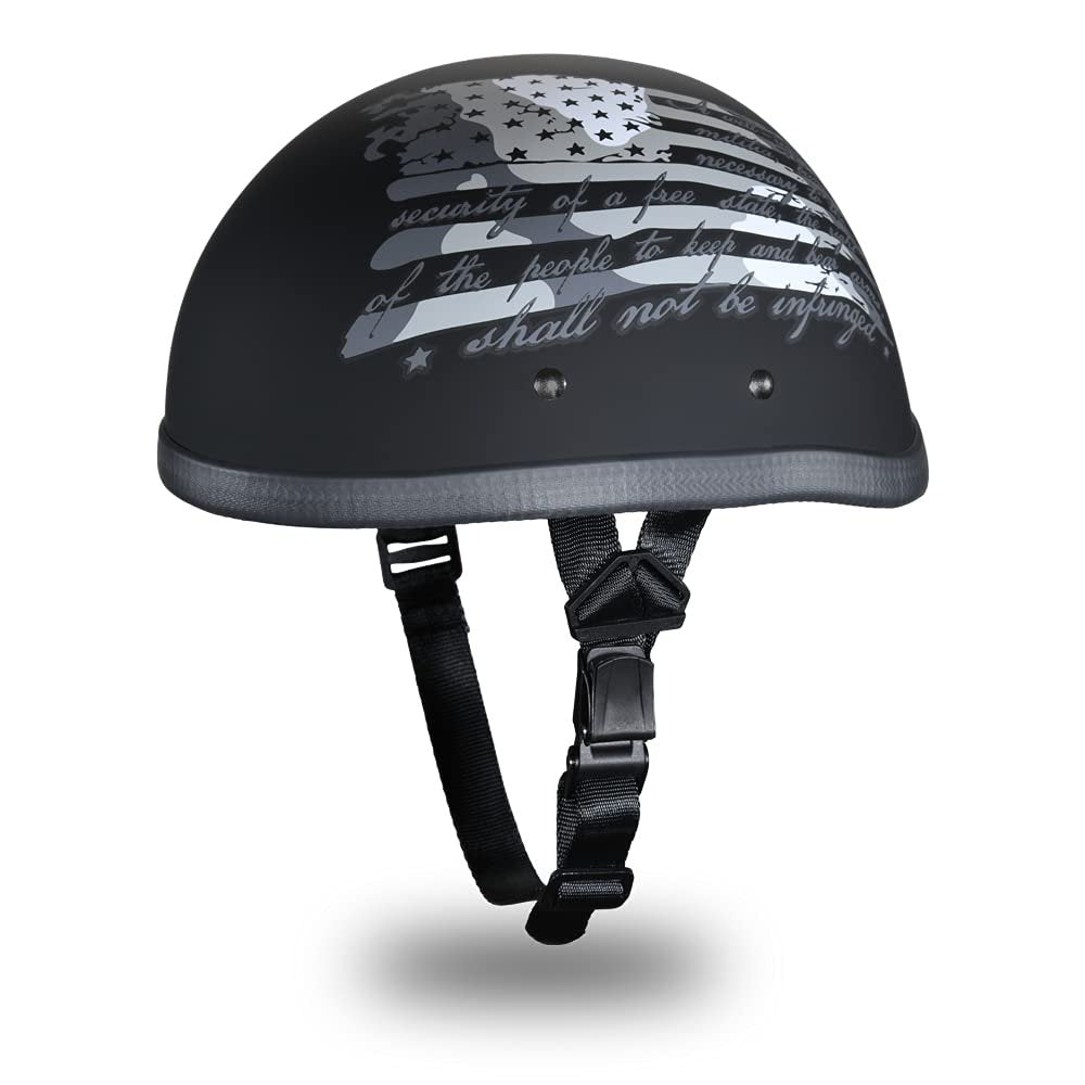 Daytona Helmets Graphics Bicycle Helmets for Men - Novelty Half Helmet with Breathable Liner - Retro Skull Cap – Eagle Headgear with Head Wrap