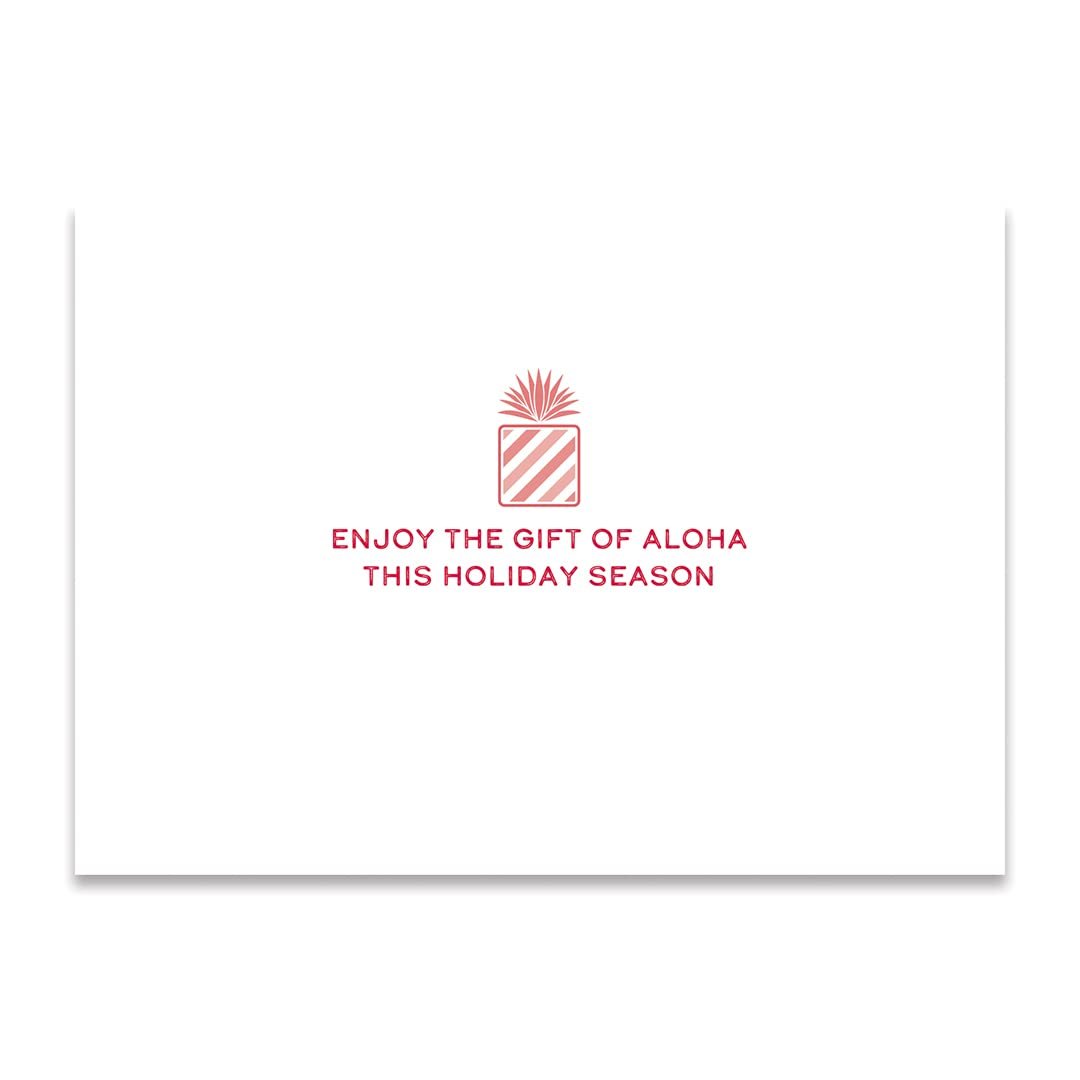Island Heritage Boxed Hawaiian Christmas Cards - Mele Presents - 12 cards & 13 envelopes