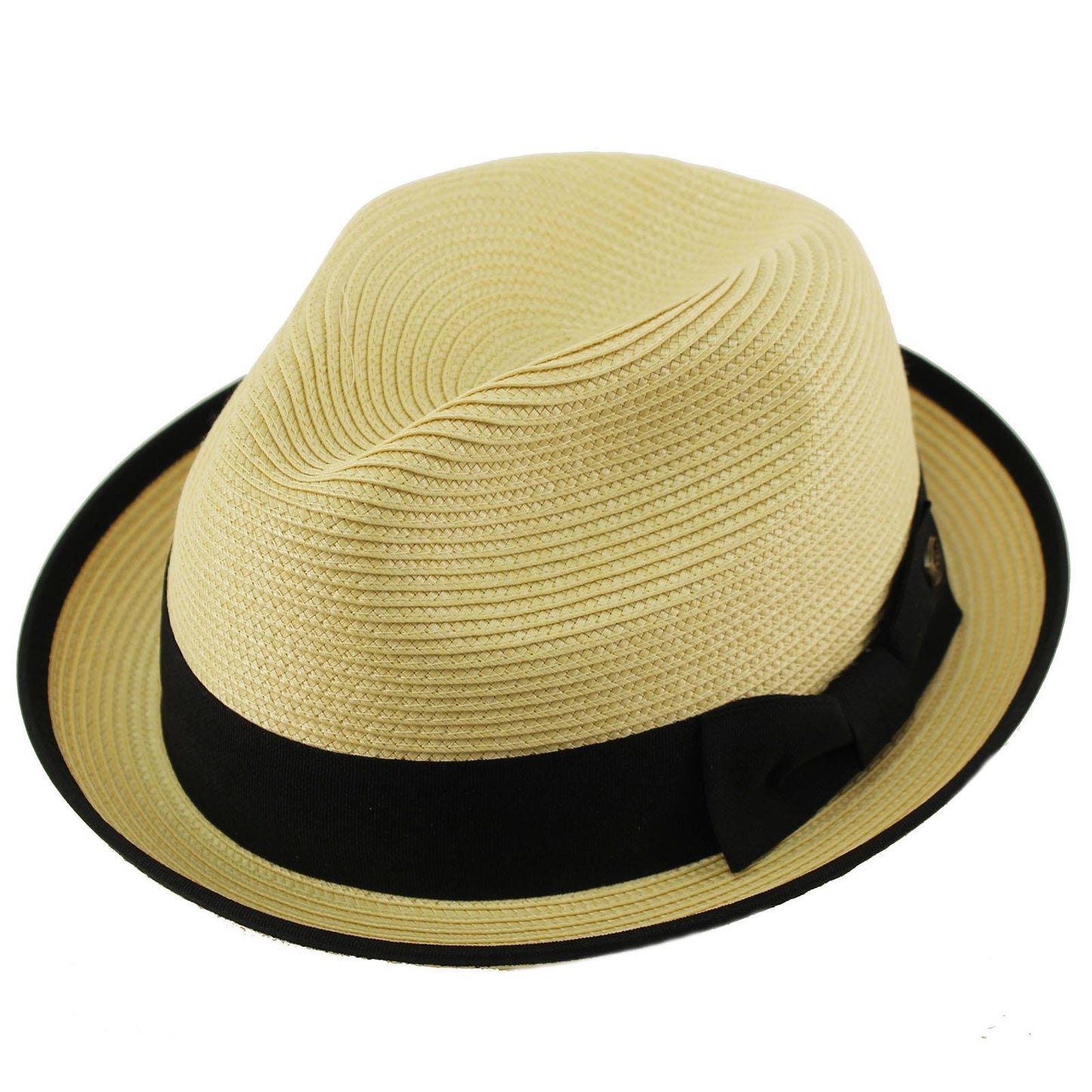 Epoch Men's Classy Travel Crushable 2tone Derby Fedora Upturn Curl Brim Hat
