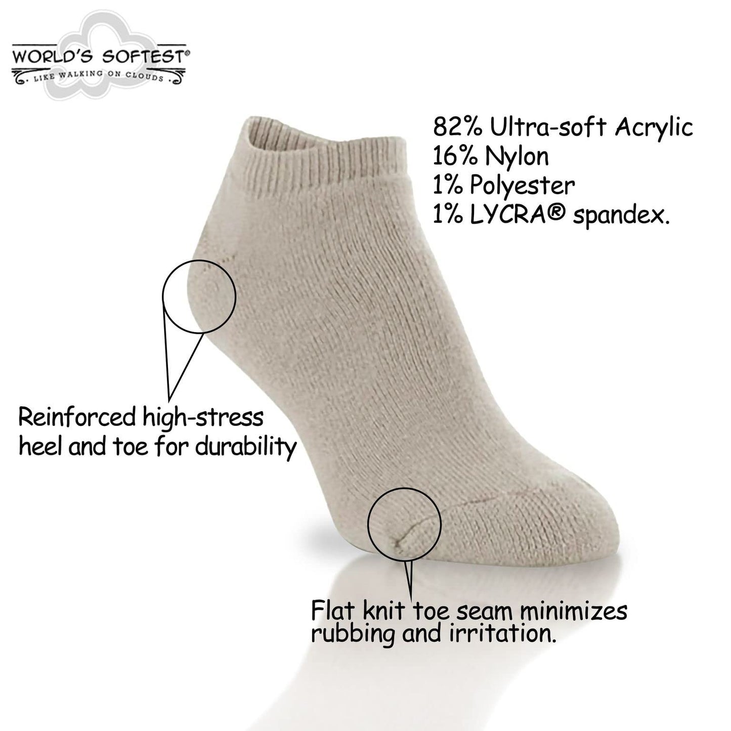 World's Softest Socks Classic Low - Comfortable Mens Socks
