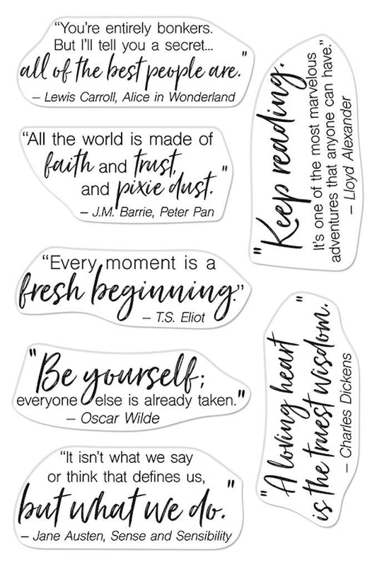 Hero Arts Clear STMP LIT, Literary Quotes (CM524), 4 x 6 Inch