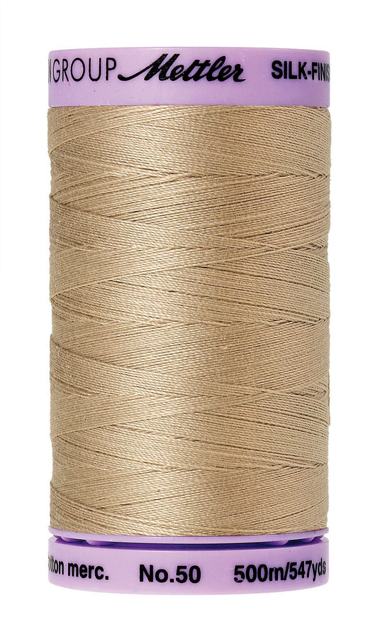 Mettler Silk-Finish Solid Cotton Thread, 547 yd/500m, Straw