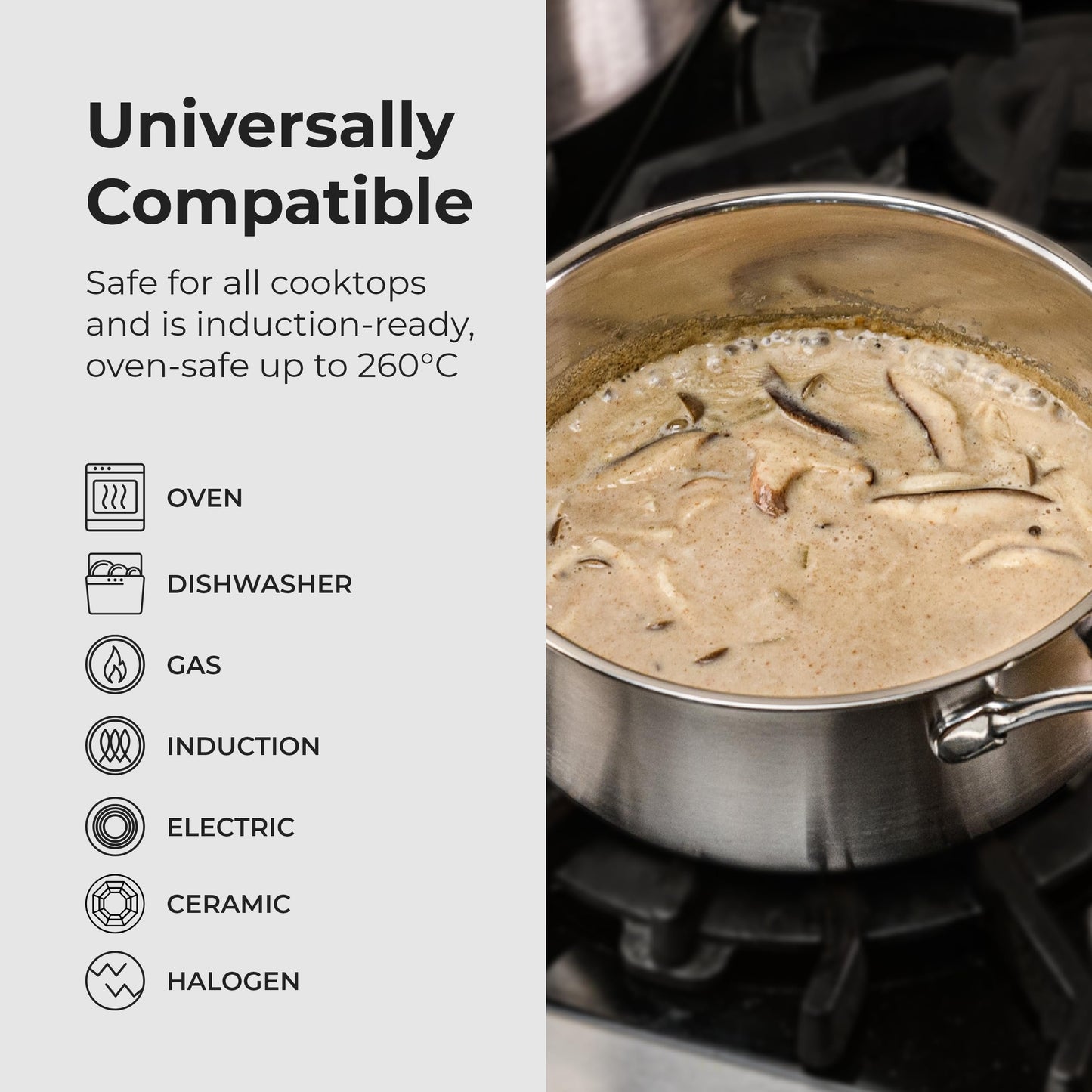 Black Cube Quick Release Cookware, Saucepan with Lid, 8-Inch/2.5 Quart