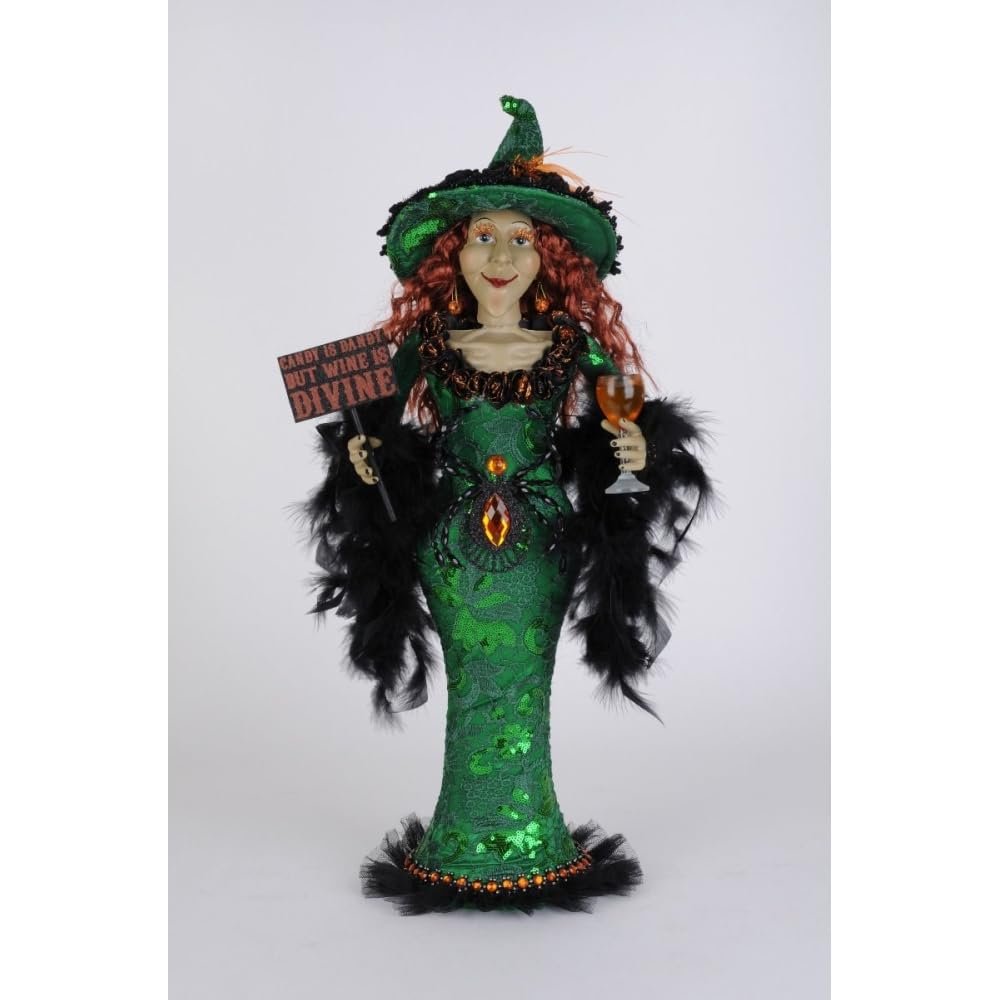 Karen Didion Wendy Wine Witch Figurine Polyresin