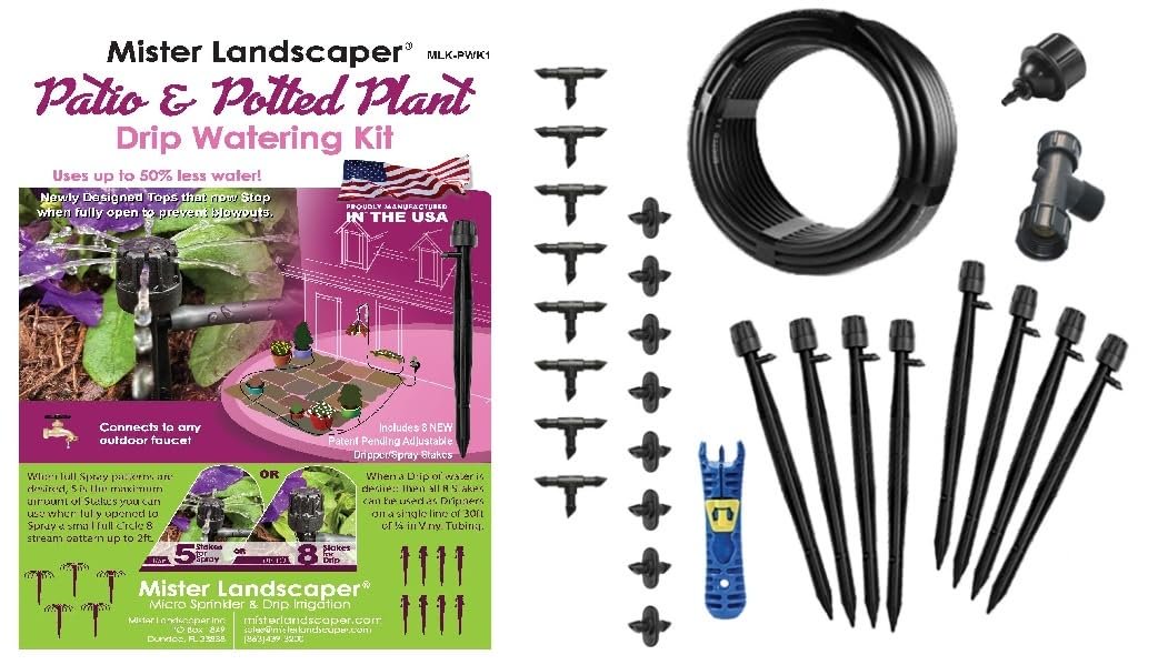 Mister Landscaper Patio & Potted Plant Drip Watering Kit