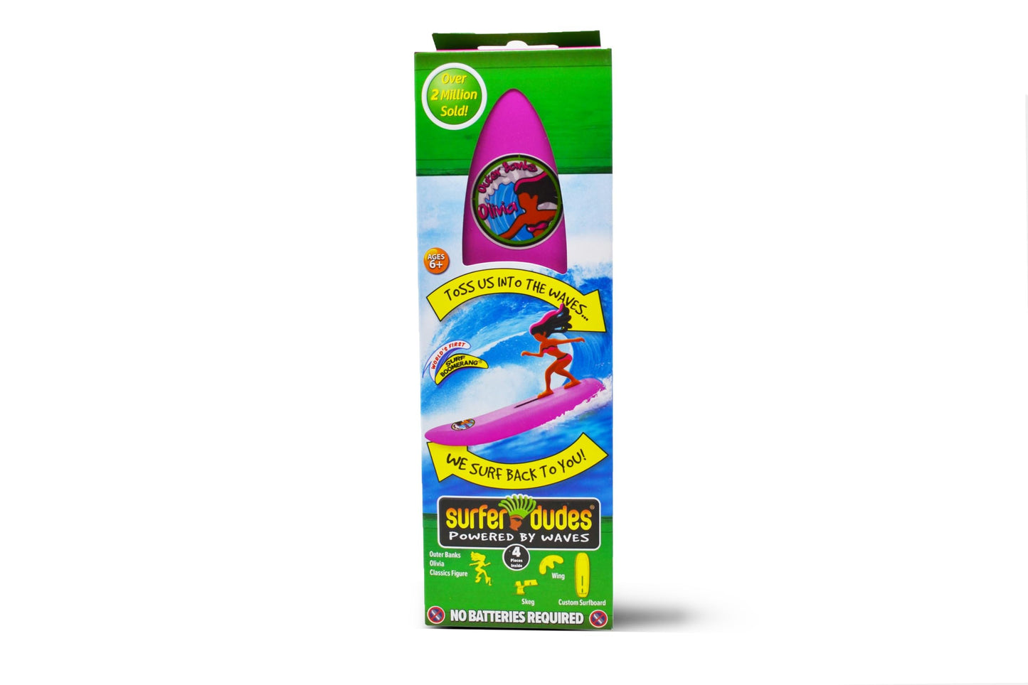 Surfer Dudes Classics Wave Powered Mini-Surfer and Surfboard Toy