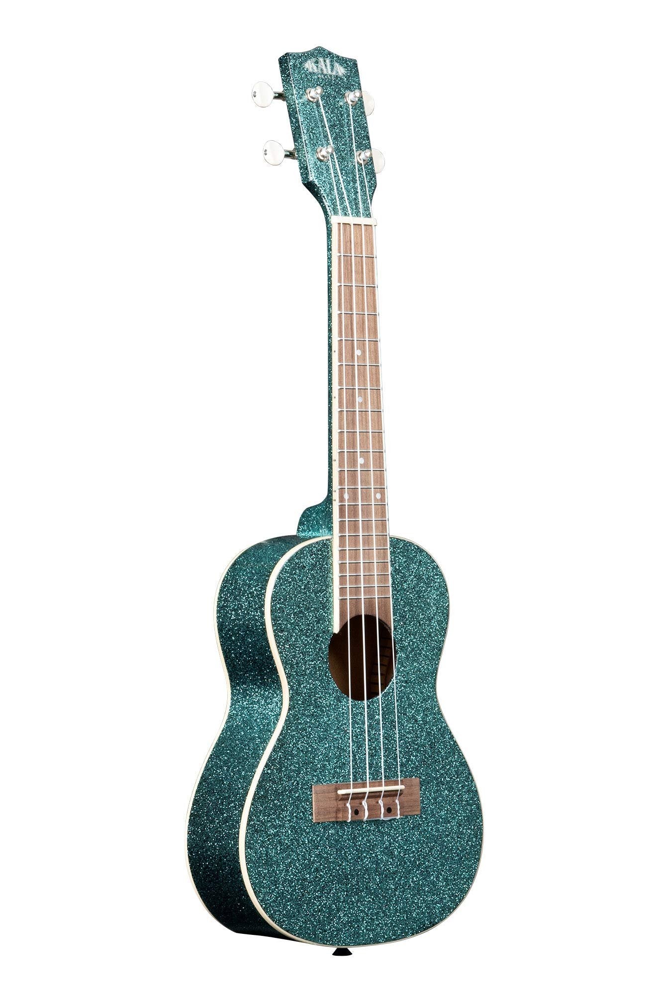 Kala Brand Music Co Sparkle Collection, 4-String Ukulele, Right, Black, Concert (KA-SPRK