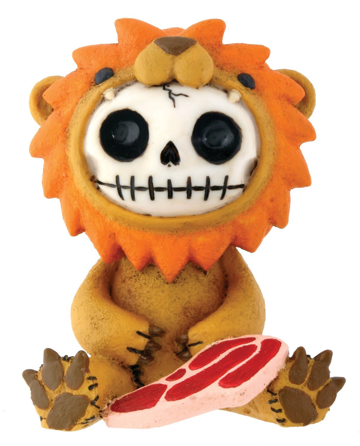 SUMMIT COLLECTION Furrybones Raion Signature Skeleton in Lion Costume with Steak