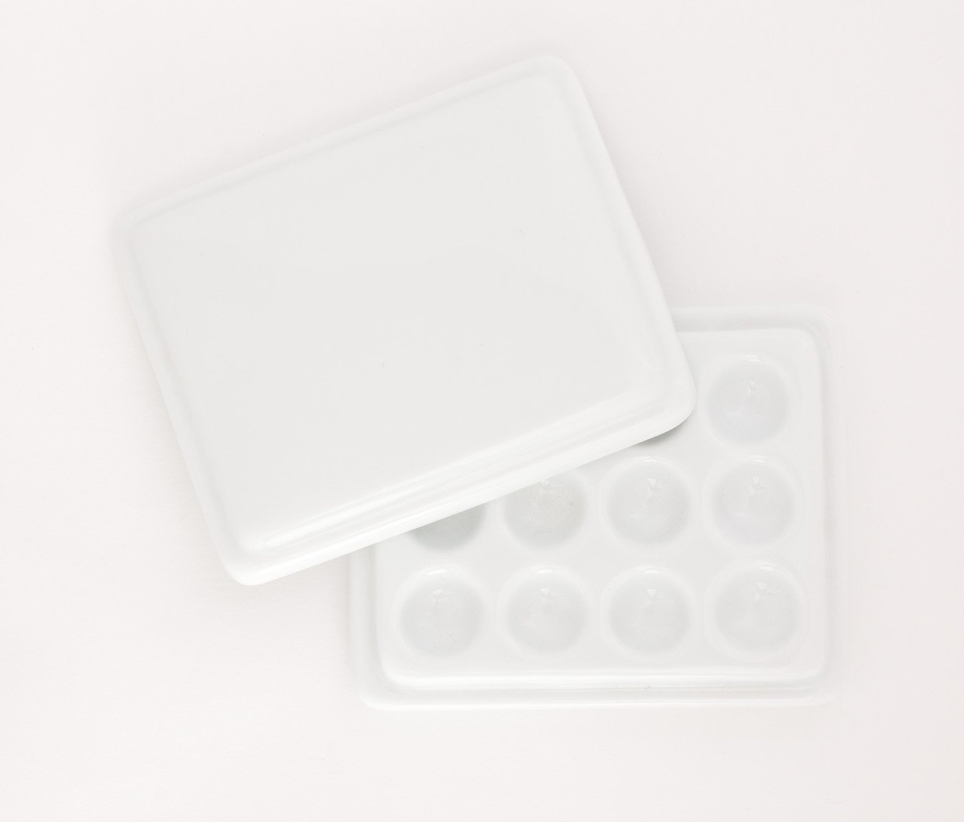 Jack Richeson 420716 12-Well Porcelain Mini Mixing Tray Palette with Cover
