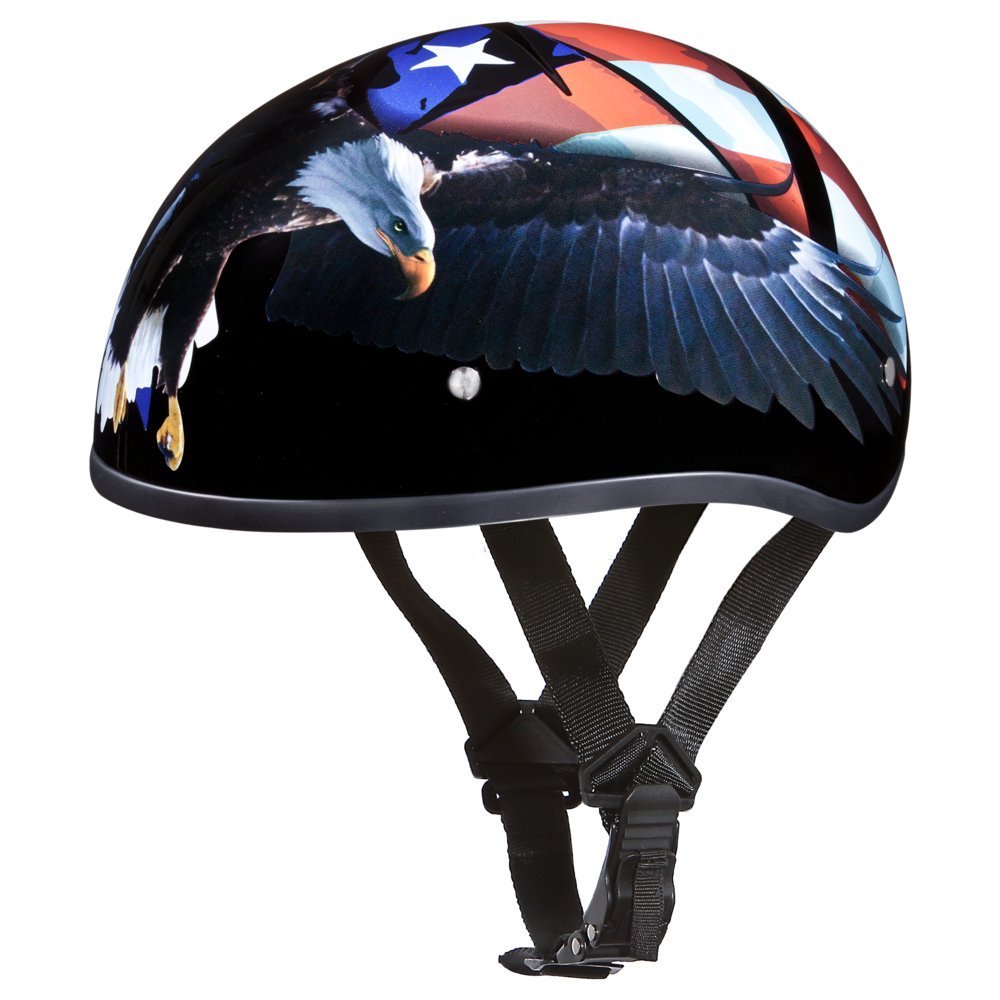 Daytona Helmets Half Skull Cap Motorcycle Helmet – DOT Approved [Graphics]…