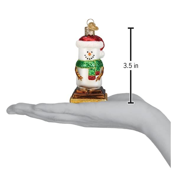 Old World Christmas S'Mores Snowman Glass Blown Ornament for Christmas Tree