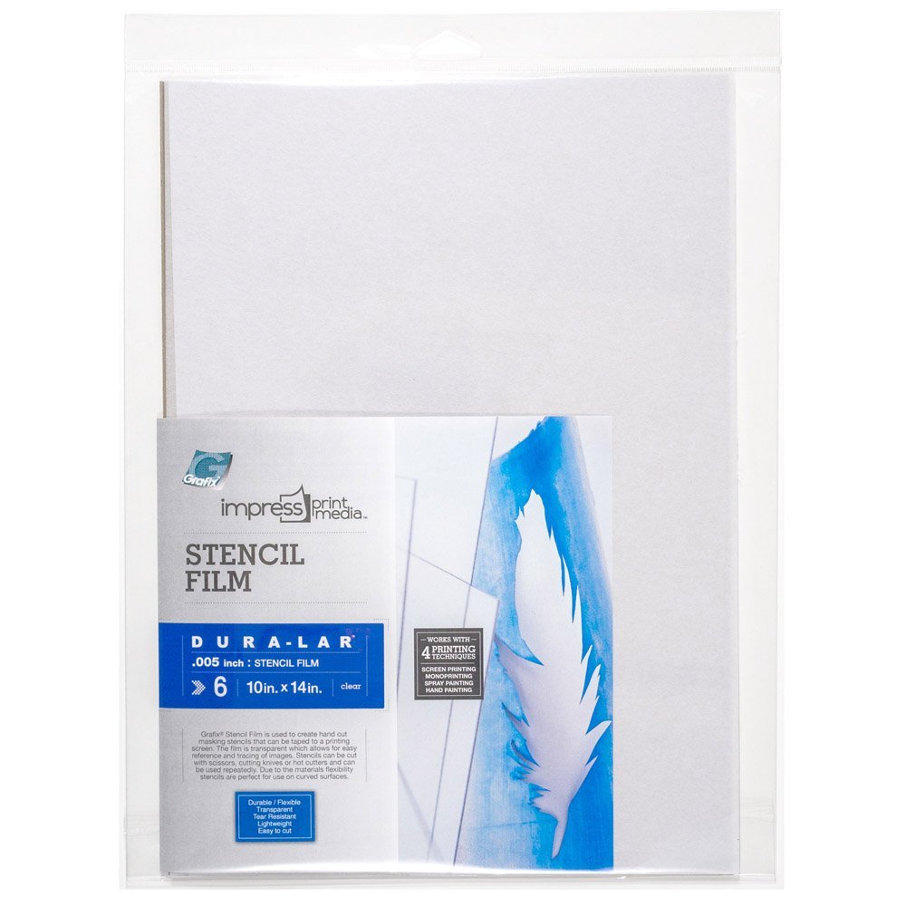 Grafix Impress Print Media Monoprint Plate – 5 x 7”, Pack of 3 – Transparent, Lightweight, Non-Porous .030” Dura-Lar Monoprinting Surface, Economical Alternative to Metal or Glass Plates