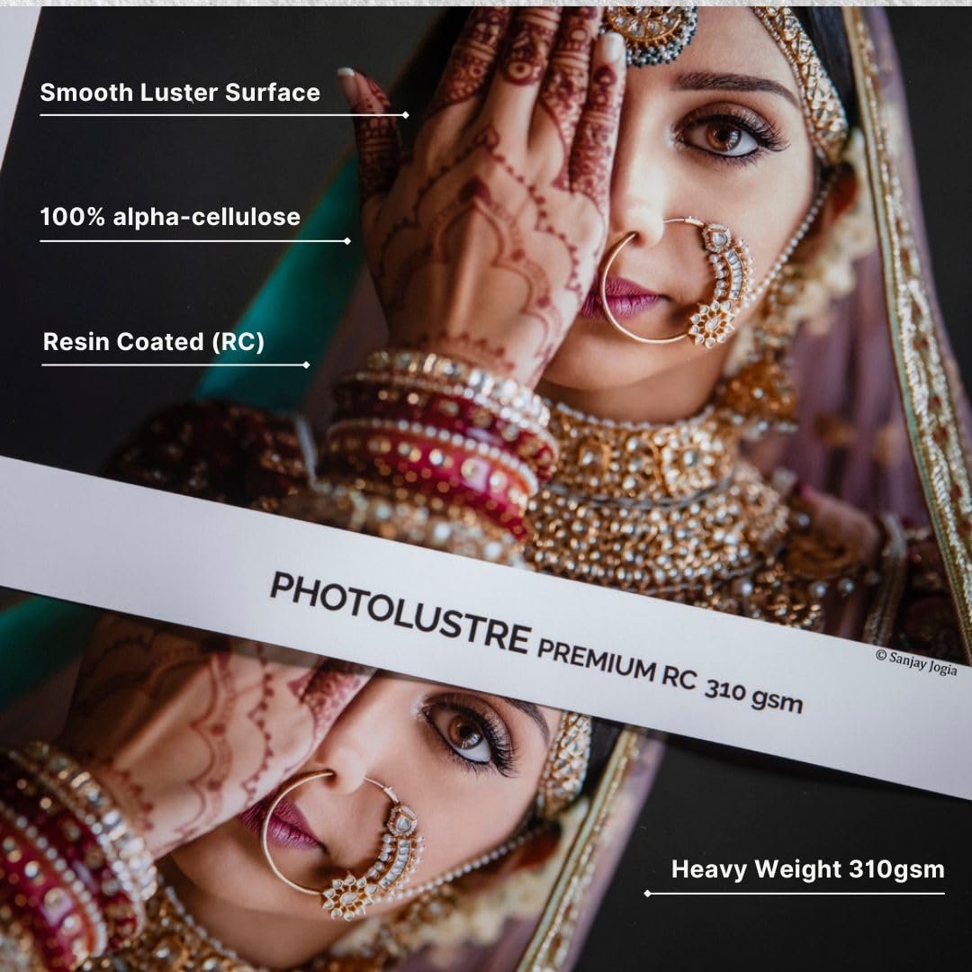 Canson Infinity Photo Lustre Premium Photographic Paper for Black and White, and Color Reproductions, 310 Grams, 8.5 x 11 Inch, 25 Sheets