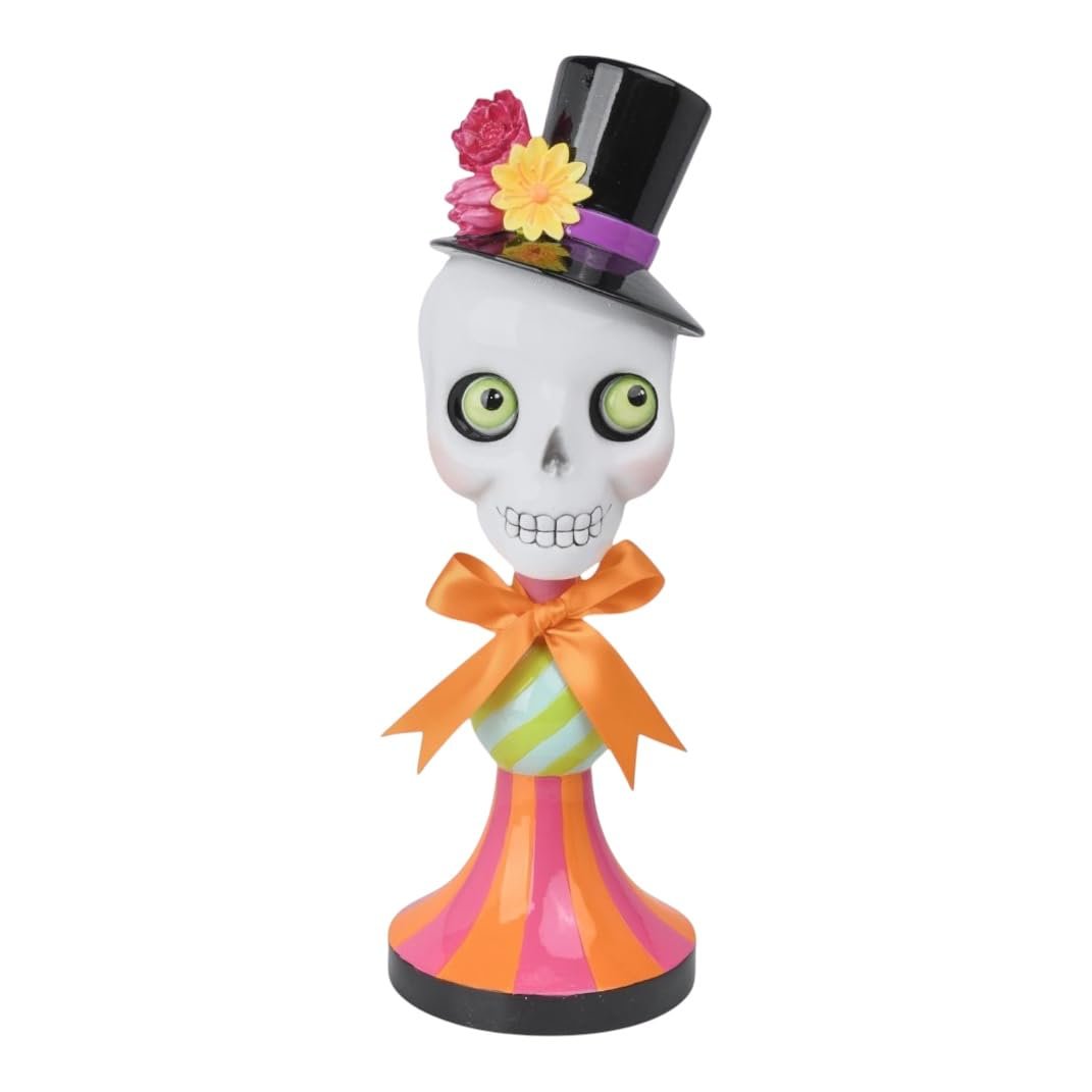 December Diamonds 14.5in Quirky Skull Pedestal