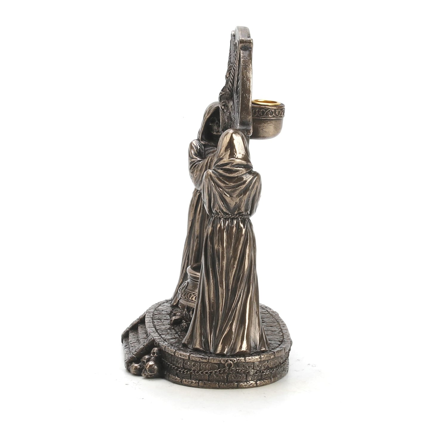 Veronese Design 7 1/4" Sigil of Baphomet Occult Altar Backflow Incense Burner Resin Sculpture Bronze Finish
