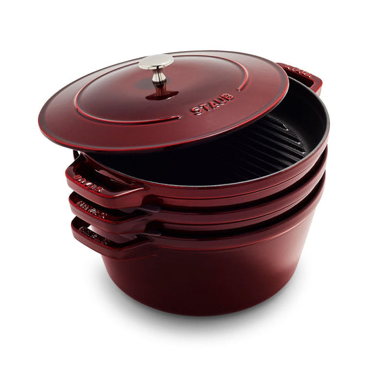 STAUB 4-pc stackable cookware set