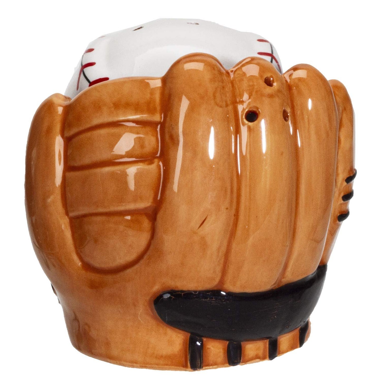 Baseball and Gloves Ceramic Salt and Pepper Shakers Set