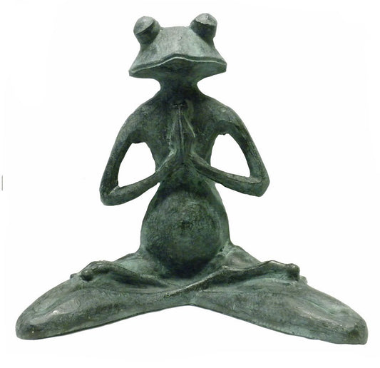 SPI Home 50791 Meditating Yoga Frog Garden Sculpture