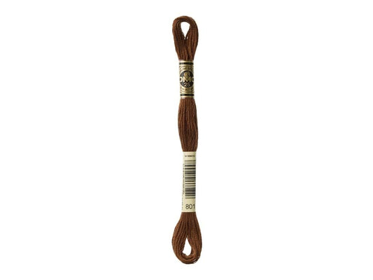 Bulk Buy: DMC Thread Six Strand Embroidery Cotton 8.7 Yards Dark Coffee Brown 117-801 (12-Pack)