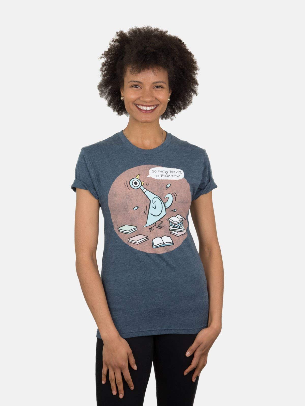 Out of Print Pigeon: So Many Books Unisex Shirt Large