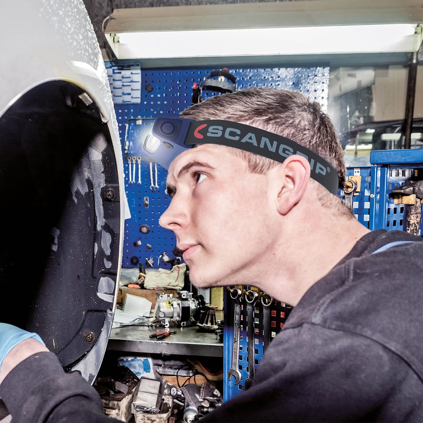 Scangrip I-View, Rechargeable COB LED headlamp, Panoramic Beam, Touchless on/Off Sensor