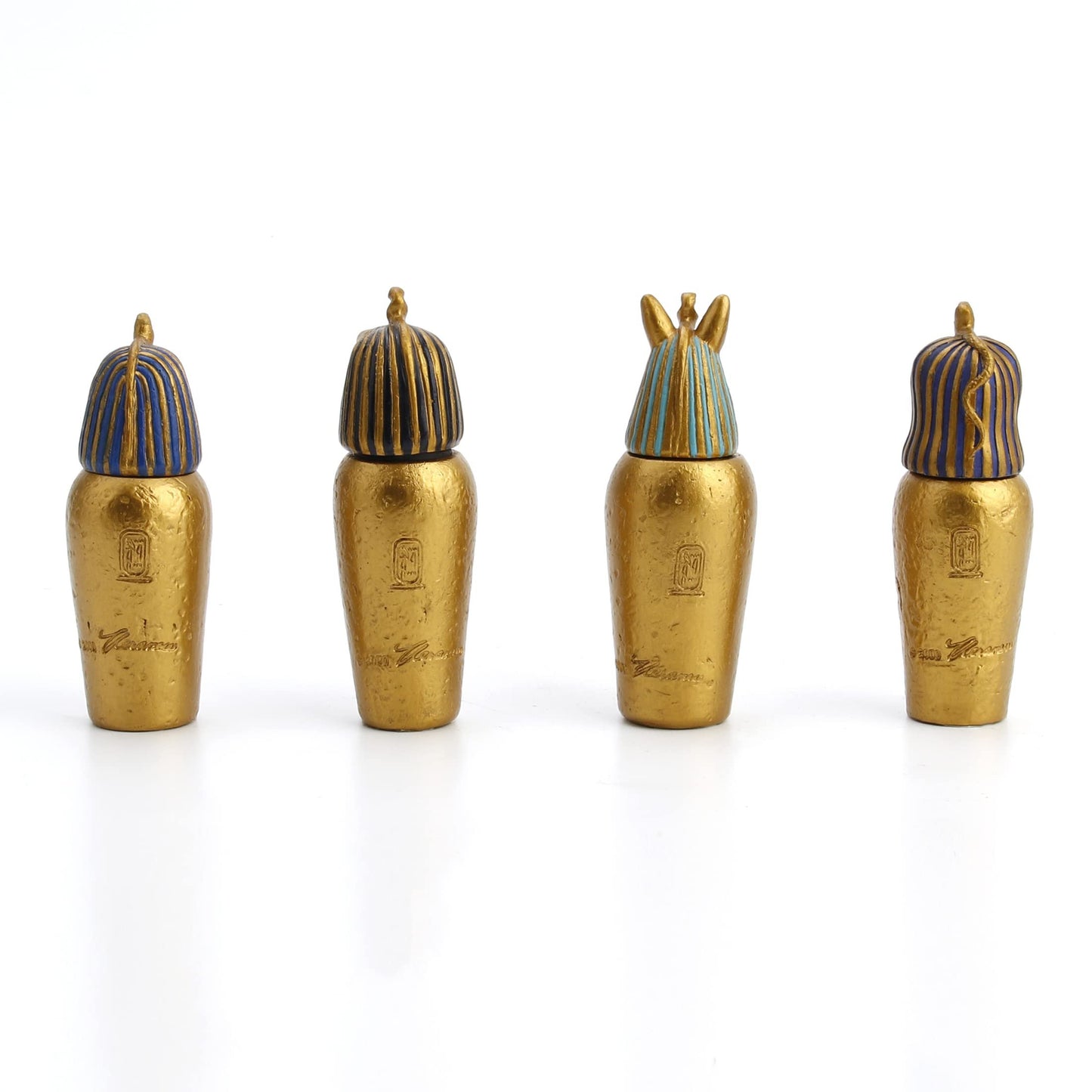 Veronese Design 3 1/2" Egyptian Canopic Jars Miniatures (Set of Four) Resin Figurine
