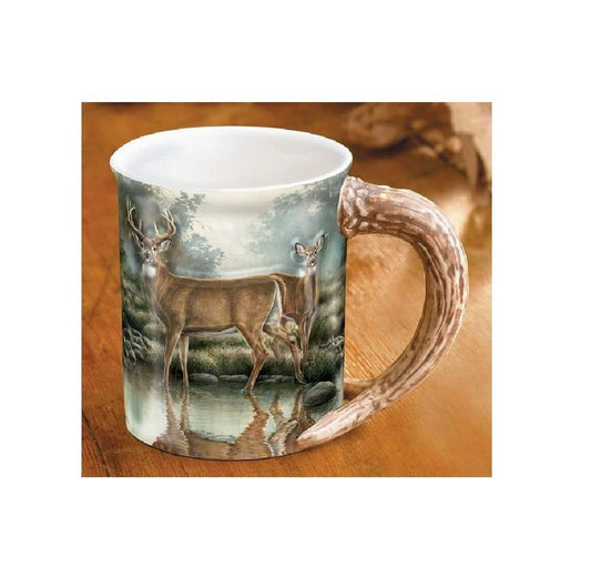 Wild Wings 8955712365 Tranquil Waters Sculpted Mug, 16 oz