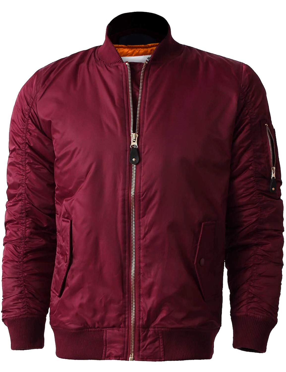 Shaka Wear Men's Flight Jackets – Casual MA-1 Bomber Coat Windbreaker Full Zip Fully Lined Regular and Bigs S~3XL