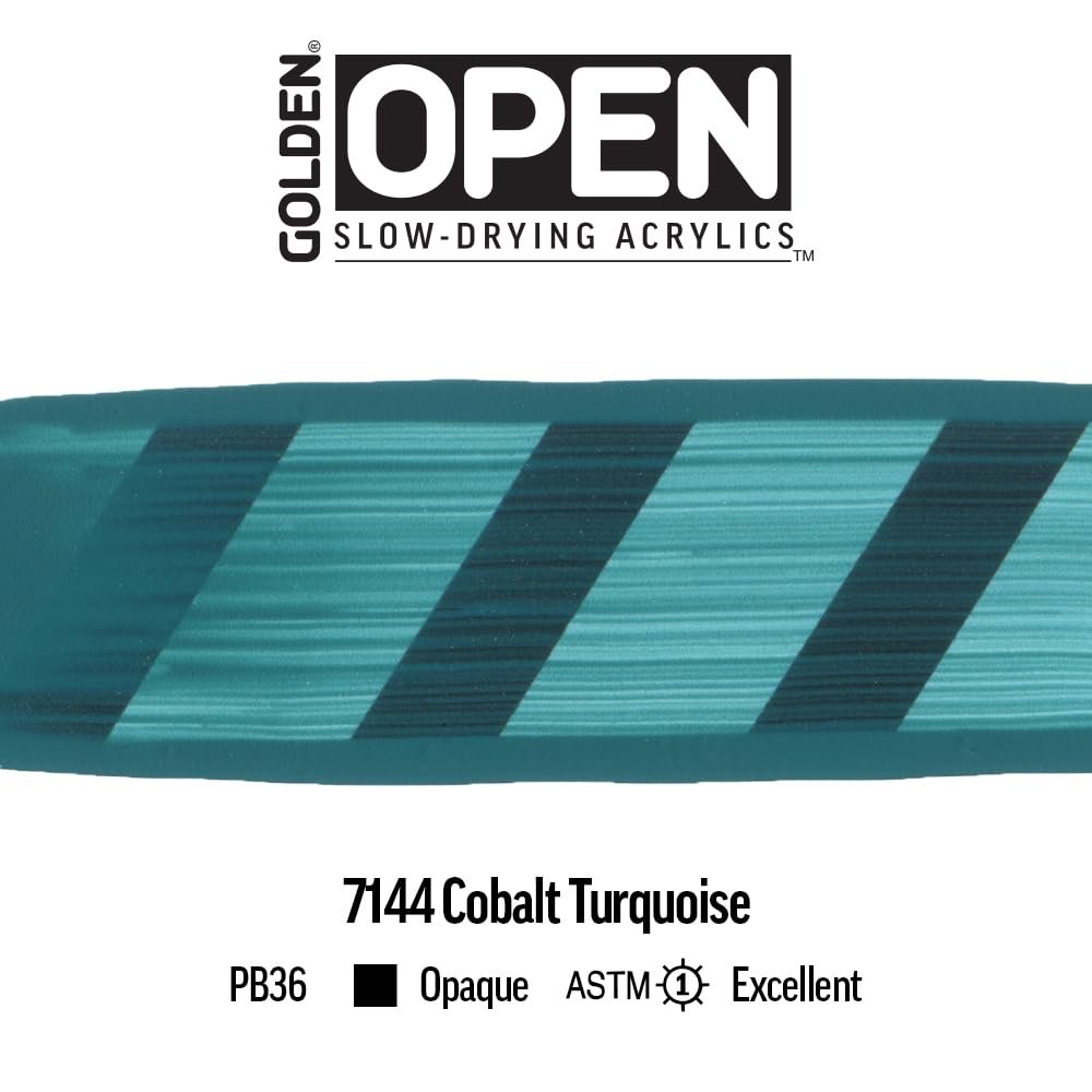 OPEN Slow-Drying Acrylics by GOLDEN, Violet and Blue, Professional Acrylic Paint