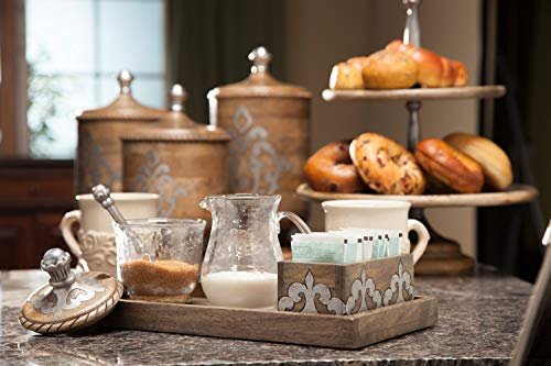 Wood and Metal Inlay Large Heritage Collection Canister
