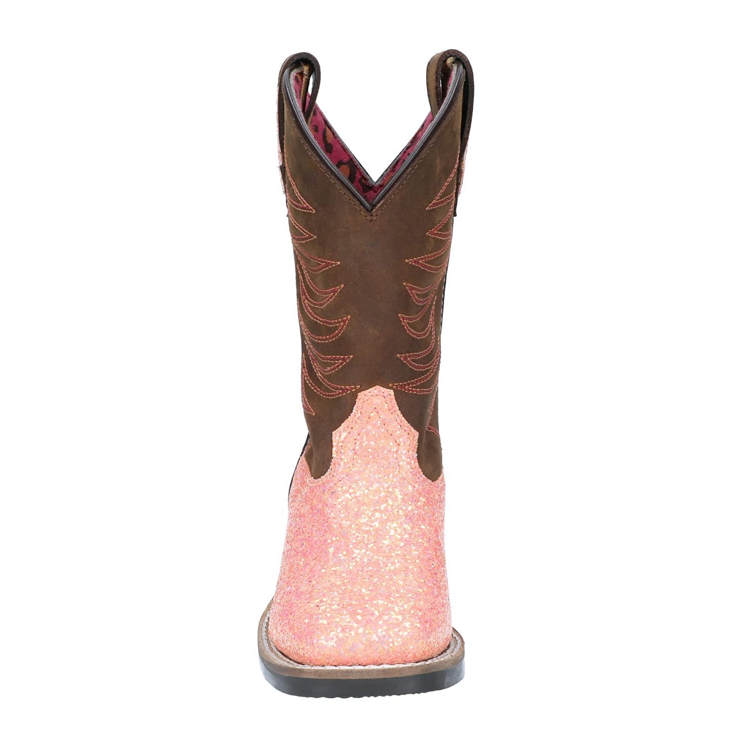 Smoky Children Ariel Pastel Glitter, Crazy Horse Western Cowboy Boot, Size 4.5R
