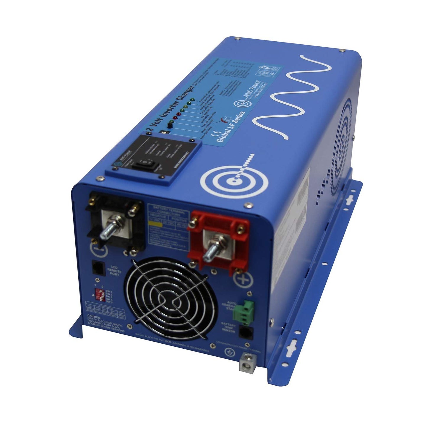 AIMS Power PICOGLF30W12V120VR 3000 Watt and 9000 Watt Surge 12VDC Input to 120VAC Output Pure Sine Inverter Charger Backup Power