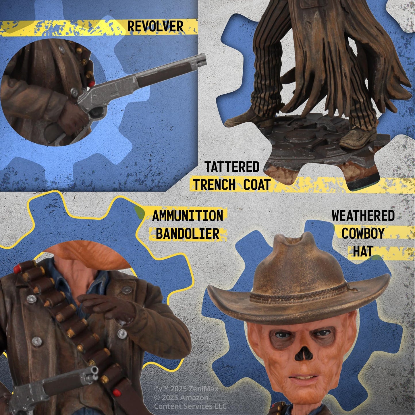 Royal Bobbles Fallout TV Series The Ghoul - 8” Inches Tall – Collectible Bobblehead Statue