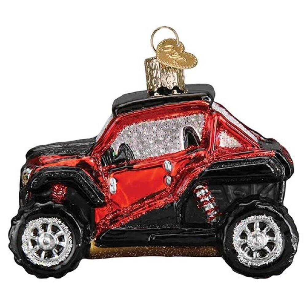 Old World Christmas Ornaments Side by Side ATV Glass Blown Ornaments for Christmas Tree