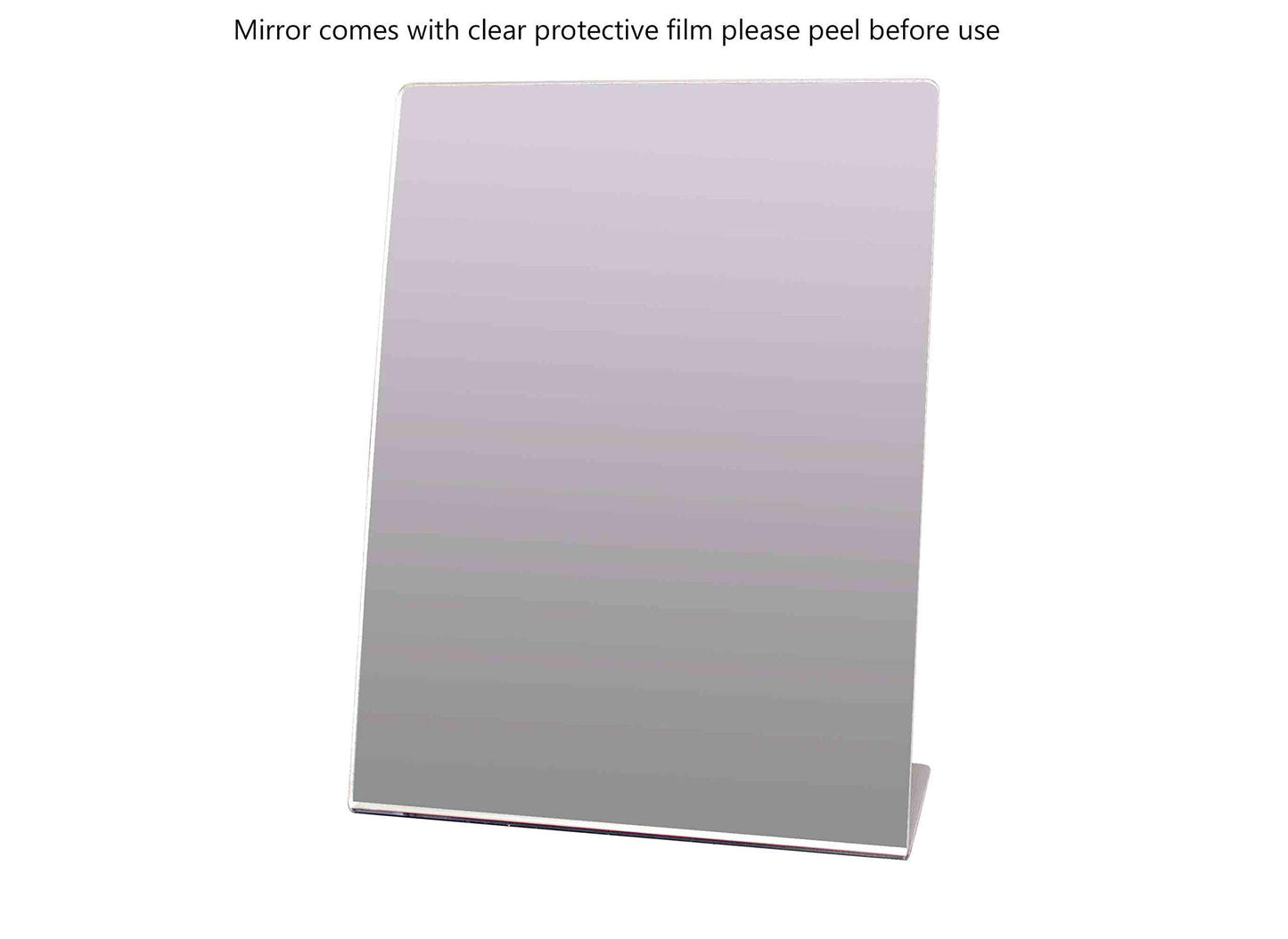 Marketing Holders Slanted Acrylic Mirror 8.5" x 11" Table or Counter Slant Back for Easy Viewing Vanity Make Up Shop or Salons Safer Than Glass