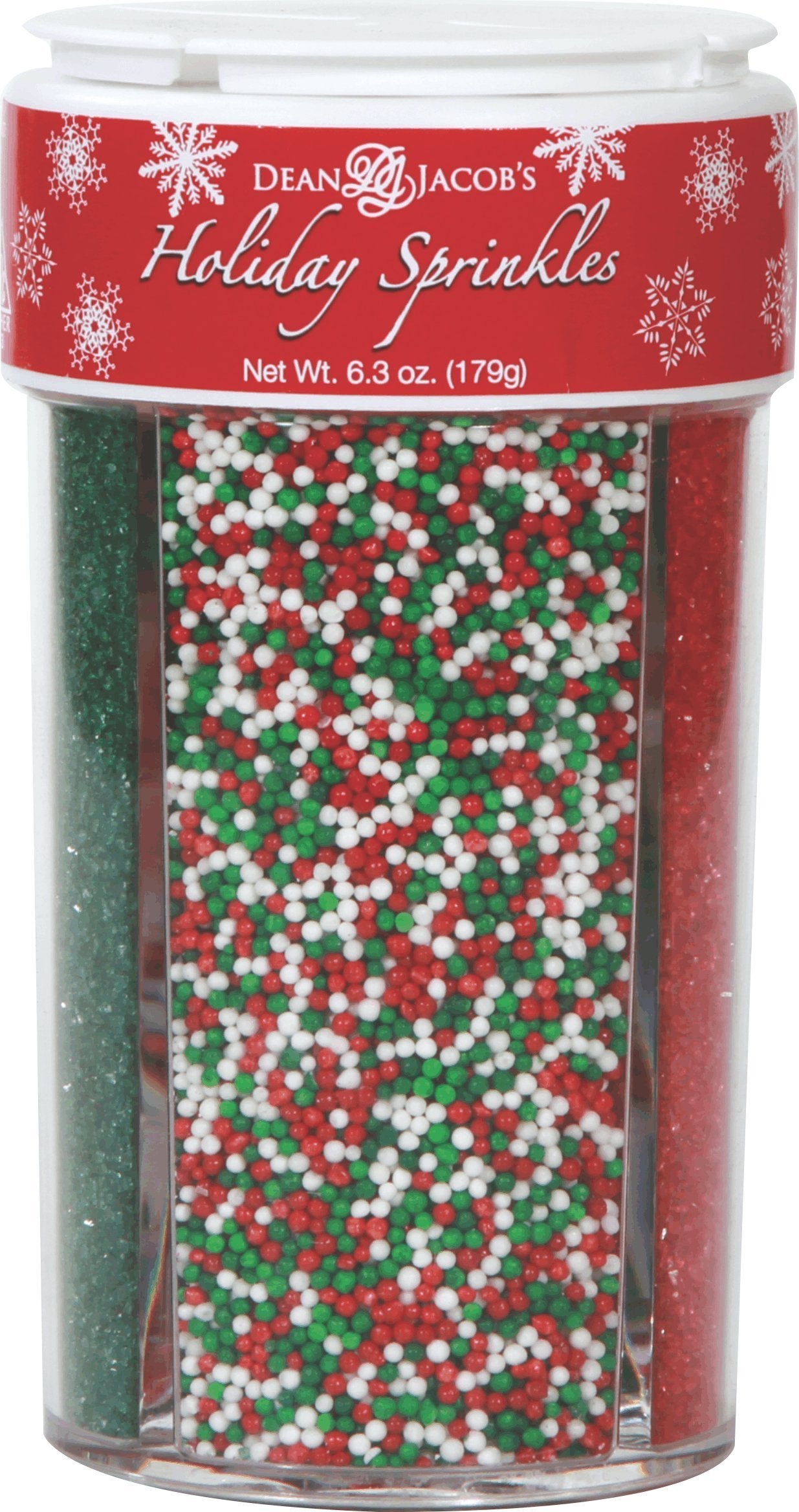 Dean Jacob's Holiday Sprinkles ~ 6.3 oz. 4in1 Compartment Jar – Zentra, LLC